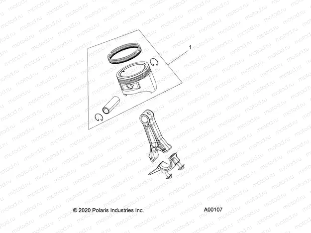 ENGINE - PISTON/RINGS - P20GGGFNA/GGGGNA (A00107) | ENGINE - PISTON/RINGS - P20GGGFNA/GGGGNA (A00107)