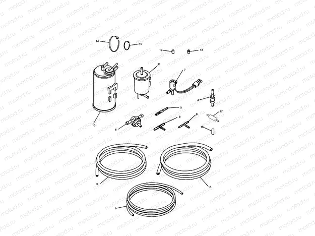 Evaporative Loss Equipment 4 Cyl (US California Models Only)