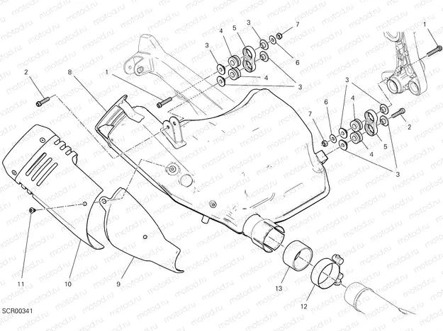 EXHAUST SILENCER [MOD:SCR800DK;XST:EUR,GSO,ROK]