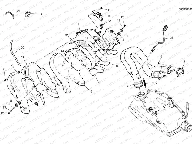 Exhaust System 2 (CAN, CAL, TAIWAN & AUSTRALIA)