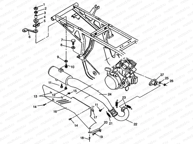 EXHAUST SYSTEM  2X4 300 W957530 (4930053005A010) | EXHAUST SYSTEM  2X4 300 W957530 (4930053005A010)