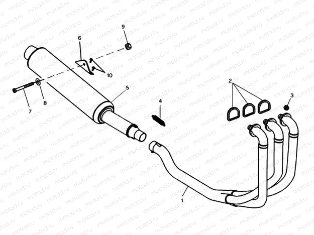 Exhaust System 955cc Engine
