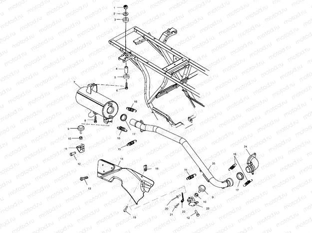 EXHAUST SYSTEM - A00AA32AB (4960076007A011) | EXHAUST SYSTEM - A00AA32AB (4960076007A011)