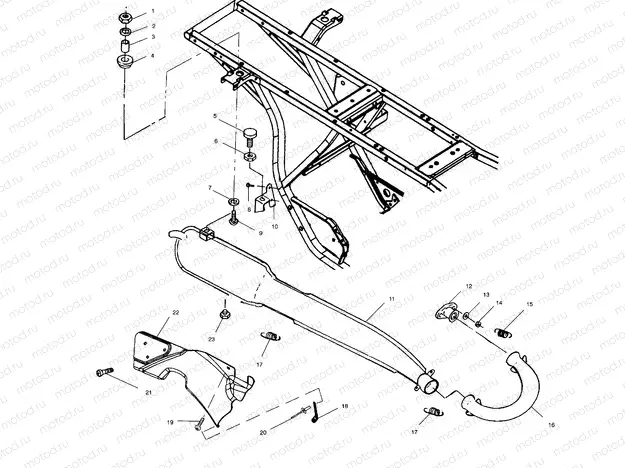 EXHAUST SYSTEM - A00AG25CA (4954865486A010) | EXHAUST SYSTEM - A00AG25CA (4954865486A010)