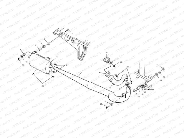 EXHAUST SYSTEM - A01BA38CA (4968366836A008) | EXHAUST SYSTEM - A01BA38CA (4968366836A008)