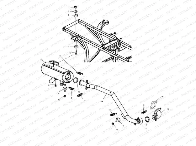 EXHAUST SYSTEM - A01CD32AA (4964026402A010) | EXHAUST SYSTEM - A01CD32AA (4964026402A010)