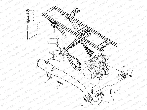 EXHAUST SYSTEM - A01CG38CA (4963916391A011) | EXHAUST SYSTEM - A01CG38CA (4963916391A011)