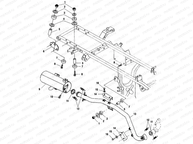 EXHAUST SYSTEM - A01CH50AA (4964466446A011) | EXHAUST SYSTEM - A01CH50AA (4964466446A011)