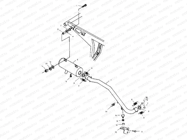 EXHAUST SYSTEM - A02BA50AA/AB (4969976997A08) | EXHAUST SYSTEM - A02BA50AA/AB (4969976997A08)