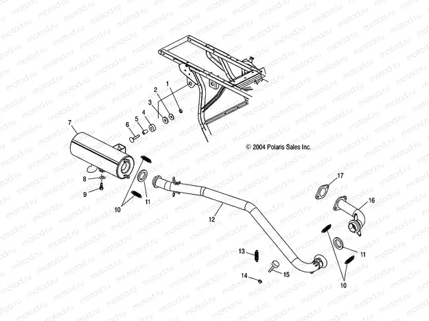 EXHAUST SYSTEM - A04CB32AA/FC (4994889488A10) | EXHAUST SYSTEM - A04CB32AA/FC (4994889488A10)