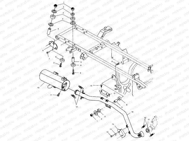 EXHAUST SYSTEM - A04CH42AA/AE/AG (4986068606A11) | EXHAUST SYSTEM - A04CH42AA/AE/AG (4986068606A11)