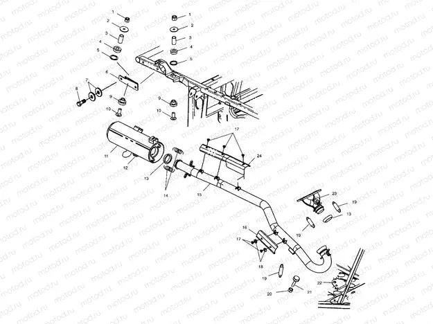EXHAUST SYSTEM - A04CH59AF/AH/AJ/AT/AV (4977187718A11) | EXHAUST SYSTEM - A04CH59AF/AH/AJ/AT/AV (4977187718A11)