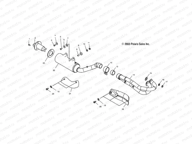 EXHAUST SYSTEM - A04GJ50AA/AB/AC/AD (4986168616A12) | EXHAUST SYSTEM - A04GJ50AA/AB/AC/AD (4986168616A12)