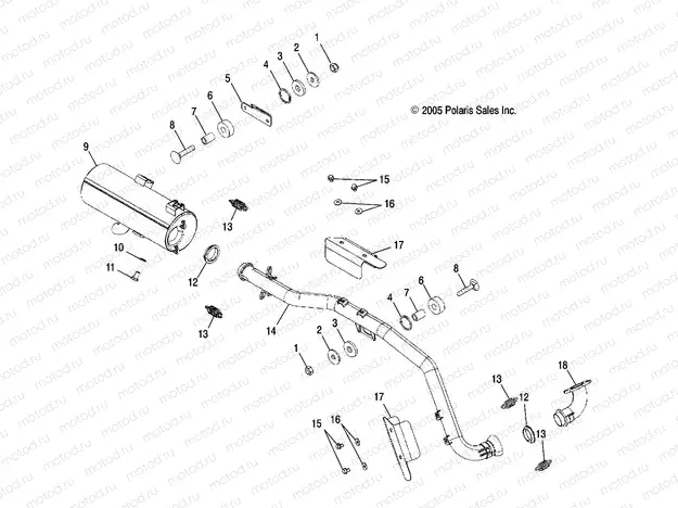 EXHAUST SYSTEM - A05MH42AB/AG/AH (4999200099920009A10) | EXHAUST SYSTEM - A05MH42AB/AG/AH (4999200099920009A10)