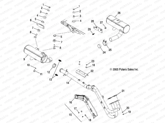 EXHAUST SYSTEM - A05MH76AC/AT/AU/AW (4977217721A12) | EXHAUST SYSTEM - A05MH76AC/AT/AU/AW (4977217721A12)