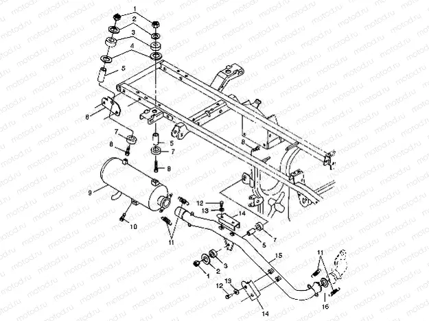 EXHAUST SYSTEM - A99CH33CB (4945964596b001) | EXHAUST SYSTEM - A99CH33CB (4945964596b001)