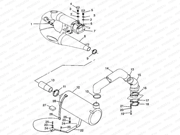 EXHAUST SYSTEM - B984573 (4946554655b005) | EXHAUST SYSTEM - B984573 (4946554655b005)