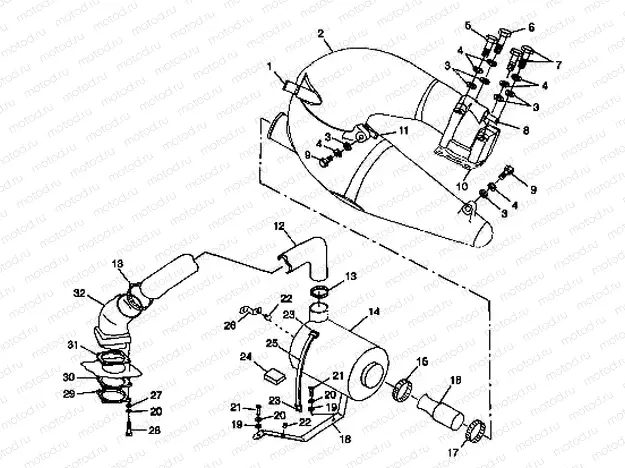 EXHAUST SYSTEM - B984590 (4946314631b005) | EXHAUST SYSTEM - B984590 (4946314631b005)