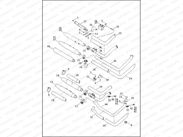 EXHAUST SYSTEM - FLS, FLSS, FLSTF, FLSTFB, FLSTFBS AND FLSTN (2 OF 2)