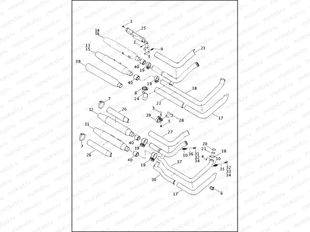EXHAUST SYSTEM - FLS, FLSS, FLSTF, FLSTFB, FLSTFBS AND FLSTN (2 OF 3)