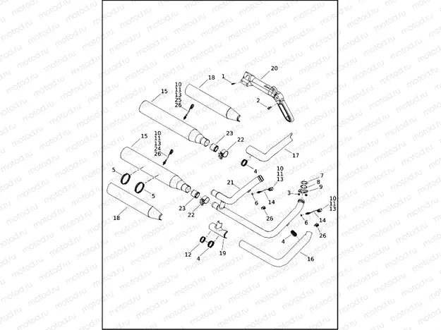 EXHAUST SYSTEM - FLSL, FXBBS, FXLRS, FXST