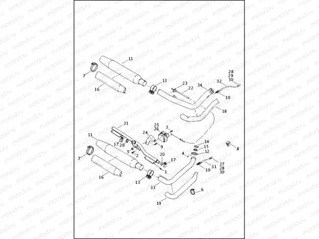 EXHAUST SYSTEM - FLSTC