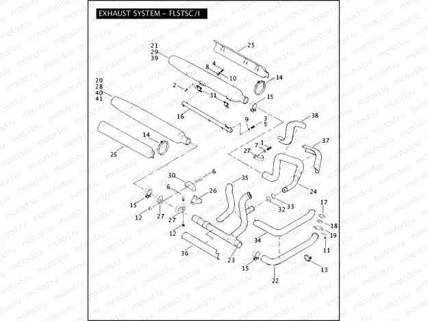 EXHAUST SYSTEM - FLSTSC/I