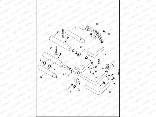 EXHAUST SYSTEM - FXBBS, FXLRS, FXST