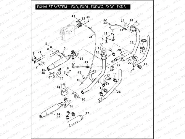 EXHAUST SYSTEM - FXD, FXDL, FXDWG, FXDC, FXDB