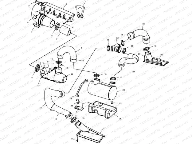EXHAUST SYSTEM - I995095 (4951455145B008) | EXHAUST SYSTEM - I995095 (4951455145B008)