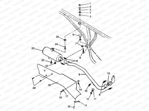 EXHAUST SYSTEM Magnum 6X6 - W968744 and Magnum 6X6 Swedish - S968744 (4936073607A012) | EXHAUST SYSTEM Magnum 6X6 - W968744 and Magnum 6X6 Swedish - S968744 (4936073607A012)