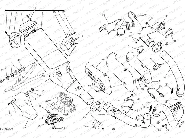 EXHAUST SYSTEM [MOD:M 1200S]