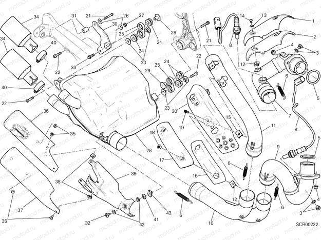 EXHAUST SYSTEM [MOD:SCR800CR;XST:EUR,ROK,TWN]