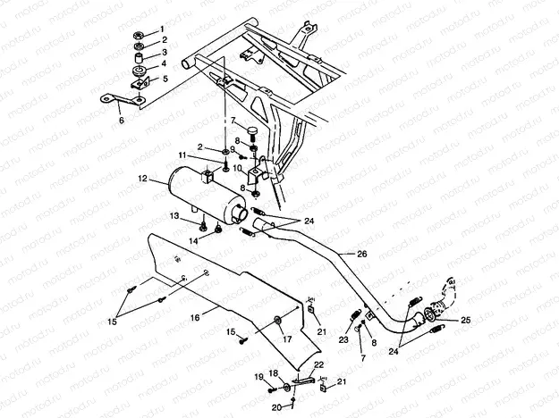 EXHAUST SYSTEM - N98AC42D (4945214521A012) | EXHAUST SYSTEM - N98AC42D (4945214521A012)
