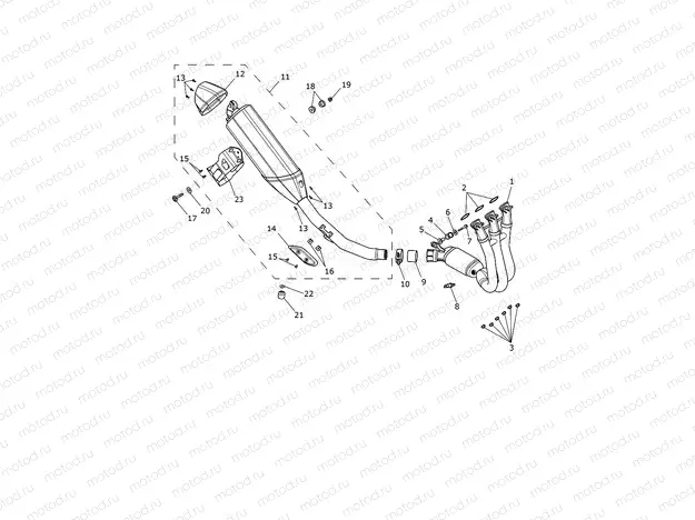 Exhaust System - NA to Low Ride