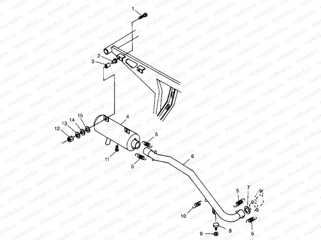 EXHAUST SYSTEM  Scrambler 500 W97BC50A (4943074307A012) | EXHAUST SYSTEM  Scrambler 500 W97BC50A (4943074307A012)