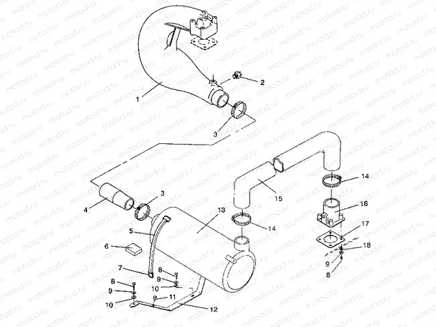 EXHAUST SYSTEM SL 750 B944070 (4927012701015A) | EXHAUST SYSTEM SL 750 B944070 (4927012701015A)