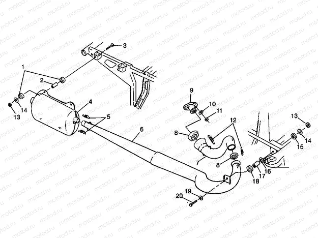 EXHAUST SYSTEM Sport 400L W98BA38C (4947234723A011) | EXHAUST SYSTEM Sport 400L W98BA38C (4947234723A011)