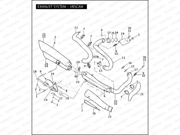 EXHAUST SYSTEM - VRSCAW