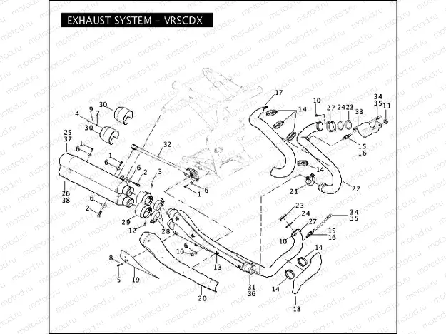 EXHAUST SYSTEM - VRSCDX