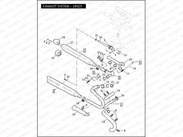 EXHAUST SYSTEM - VRSCF