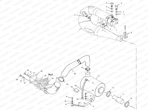 EXHAUST SYSTEM - W014697D (4964806480B003) | EXHAUST SYSTEM - W014697D (4964806480B003)