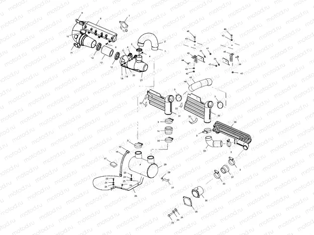 EXHAUST SYSTEM - W025198C/D/I (4971357135B03) | EXHAUST SYSTEM - W025198C/D/I (4971357135B03)