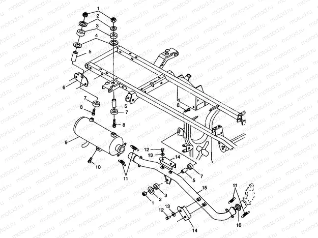 EXHAUST SYSTEM - W98CH50A (4945714571b001) | EXHAUST SYSTEM - W98CH50A (4945714571b001)