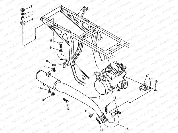 EXHAUST SYSTEM XPLORER 300 W969130 (4935903590A012) | EXHAUST SYSTEM XPLORER 300 W969130 (4935903590A012)
