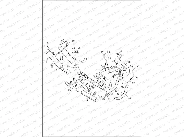 EXHAUST SYSTEM - XR1200X
