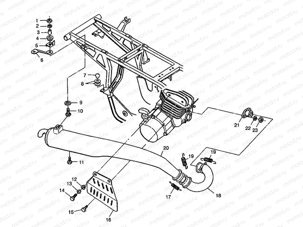 EXHAUST Trail Boss W98AA25C (4945314531A010) | EXHAUST Trail Boss W98AA25C (4945314531A010)