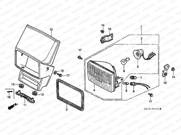 F-1-1 HEADLAMP (B / ED / U)