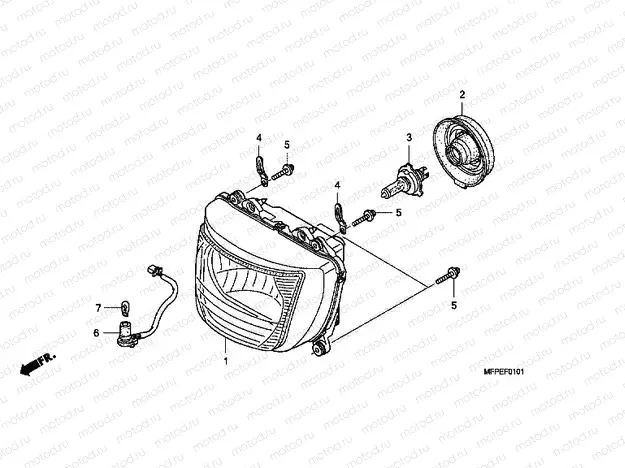 F-1-1 HEADLAMP (CB1300SA)