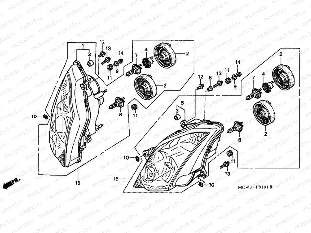 F-1-1 HEADLAMP (CM, U)